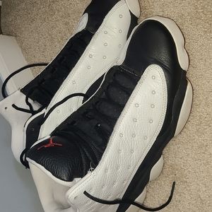 Jordan 13s white/black/red